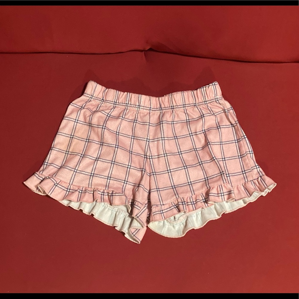 Girls plaid pj shorts